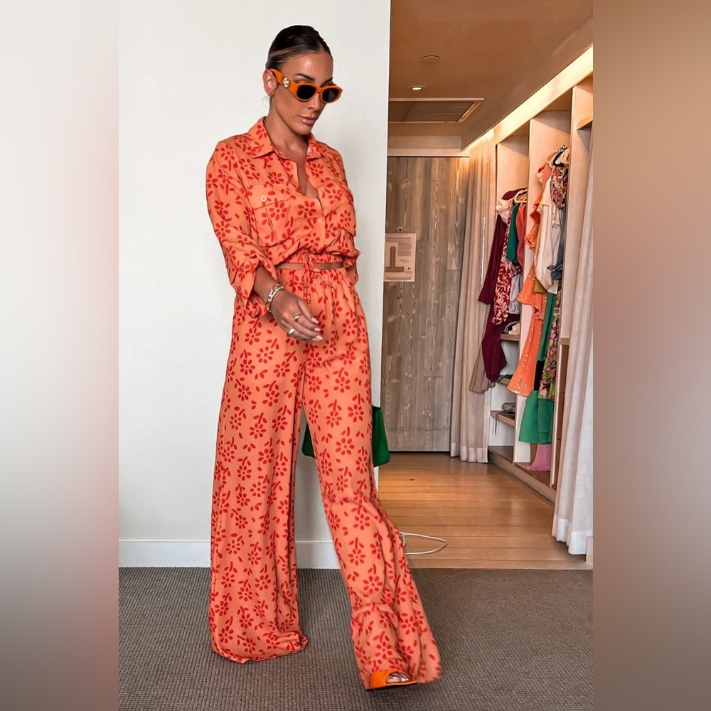 ByEgreis - Orange flower pant set - Size S